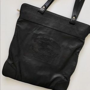 Large Burberry Black Tote Bag